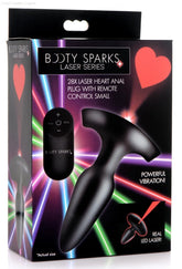 28X Laser Heart Silicone Anal Plug with Remote – Small-French Quarter Lingerie